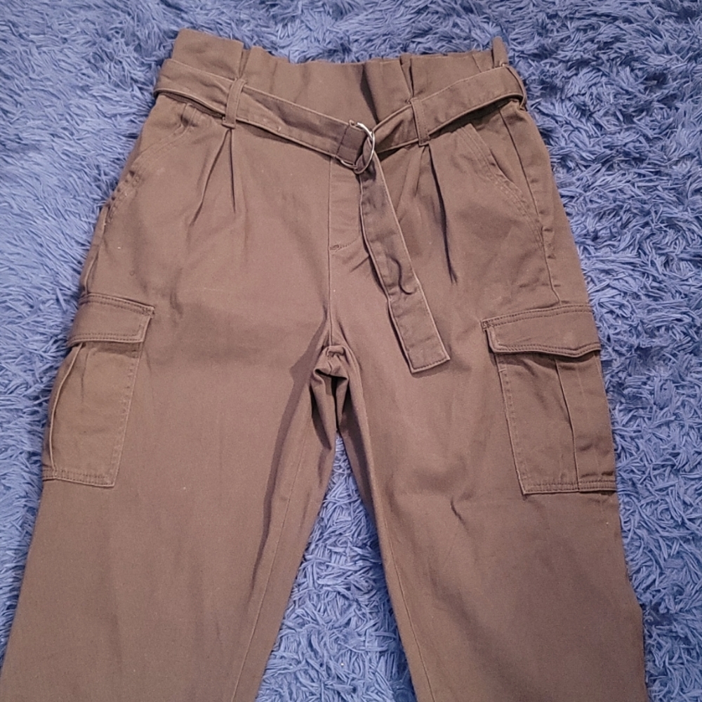 Ladies Cargo Paperbag Slacks